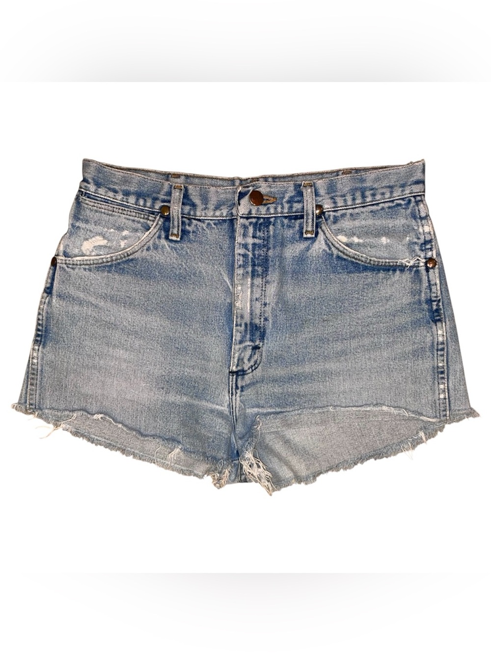 Vintage 1970s-80s Wrangler 13MWZ Cowboy Cut Daisy Dukes Scovill Zipper